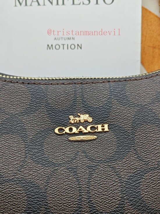 coach Teri Shoulder Bag In Signature Canvas black - Picture 9 of 13